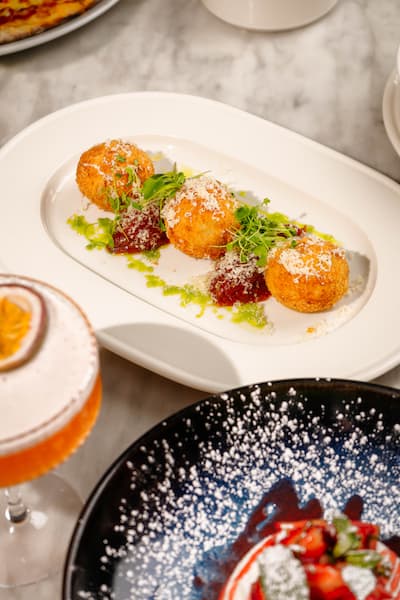 Dotties Cheddar and Chive Custard Arancini
